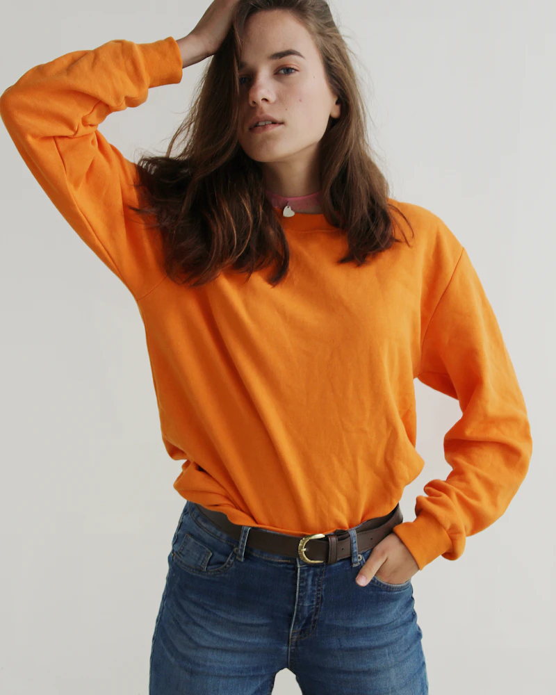 Chunky Knit Sweater, Rust